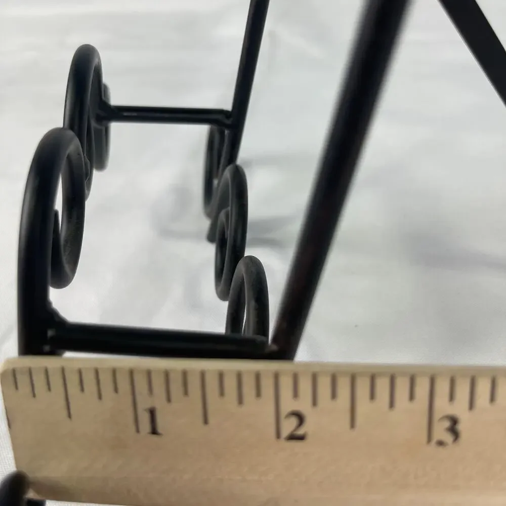 Wrought Iron Book Holder Rack Easel Bible Cookbook Art Display Black Metal